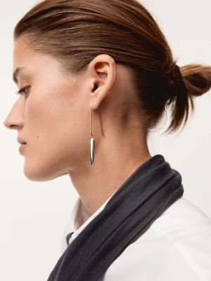 Kolczyki Wahadłowe - Złoty - - Massimo Dutti - Kobieta