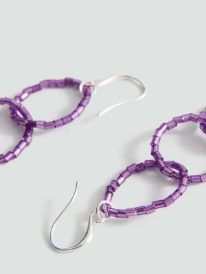 Kolczyki wiszące koła srebrny - Dziewczyna - Rozmiar uniwersalny - MANGO TEEN