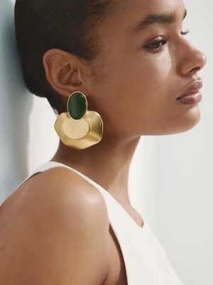 Kolczyki z aplikacjami z żywicy złoty - Kobieta - Rozmiar uniwersalny - MANGO