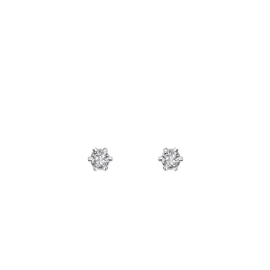 Kolczyki z dwukolorowego złota z diamentami - Stella Stella - Biżuteria YES