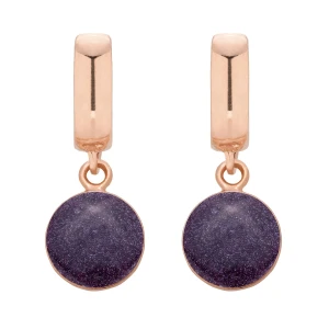 Kolczyki z fioletową żywicą z różowego złota SOTHO