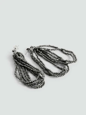 Kolczyki z koralikami czarny - Dziewczyna - Rozmiar uniwersalny - MANGO TEEN