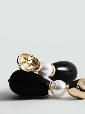 Kolczyki z łączoną przywieszką złoty - Kobieta - Rozmiar uniwersalny - MANGO