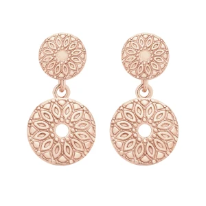 Kolczyki z medalionami z różowego złota SOTHO