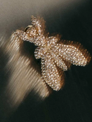 Kolczyki z mosiądzu i szkła z kryształkami PATRIZIA PEPE