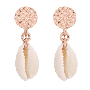 Kolczyki z muszelkami z różowego złota SOTHO