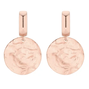 Kolczyki z nieregularnymi dużymi kołami z różowego złota SOTHO