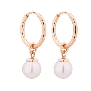 Kolczyki z różowego złota i białymi perłami SWAROVSKI® CRYSTAL SOTHO