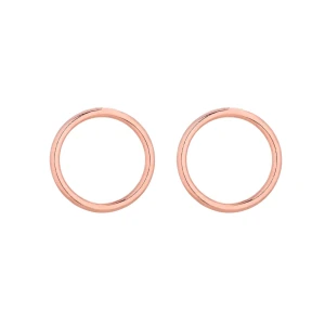 Kolczyki z różowego złota obręcze SOTHO