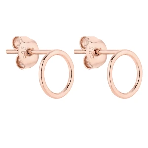 Kolczyki z różowego złota obręcze SOTHO