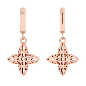 Kolczyki z różowego złota z ażurowymi kwiatkami SOTHO