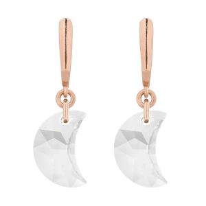 Kolczyki z różowego złota z księżycami SWAROVSKI® CRYSTAL SOTHO