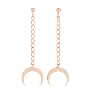 Kolczyki z różowego złota z księżycem SOTHO