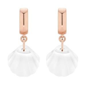 Kolczyki z różowego złota z muszelką SWAROVSKI® CRYSTAL SOTHO
