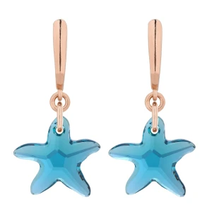 Kolczyki z różowego złota z rozgwiazdami SWAROVSKI® CRYSTAL SOTHO