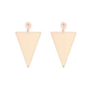 Kolczyki z trójkątami z różowego złota SOTHO