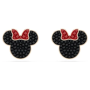 Zdjęcie produktu Kolczyki zapinane na sztyft Mickey & Minnie, Różnokolorowe, Powłoka w odcieniu różowego złota Swarovski