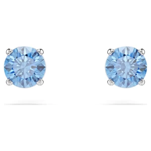 Kolczyki zapinane na sztyft Stilla Attract, Szlif okrągły, Niebieskie, Powłoka z rodu Swarovski