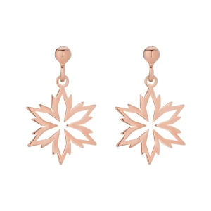 Kolczyki ze śnieżynkami z różowego złota SOTHO