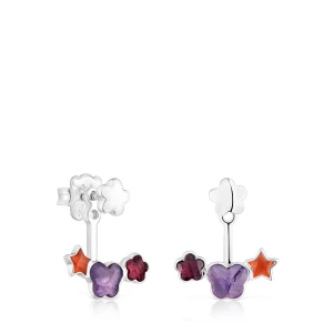 Kolczyki Ze Srebra Z Kamieniami Szlachetnymi Bold Motif - Tous