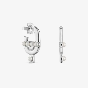 Kolczyki Ze Srebra, Z Perłami Hodowanymi Tous Manifesto - Tous