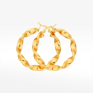 Kolczyki ze złota 3.9cm koła z wzorem greckim Filipowicz