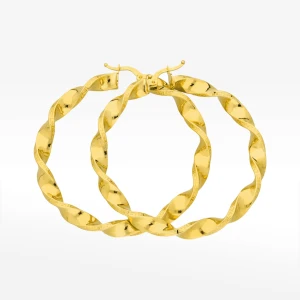 Kolczyki ze złota 5.2cm koła z wzorem greckim Filipowicz