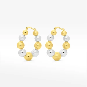 Kolczyki ze złota koła z kulek Filipowicz