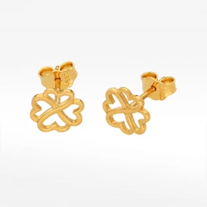 Kolczyki ze złota koniczynka Filipowicz