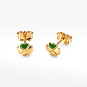 Kolczyki ze złota koniczynka Filipowicz