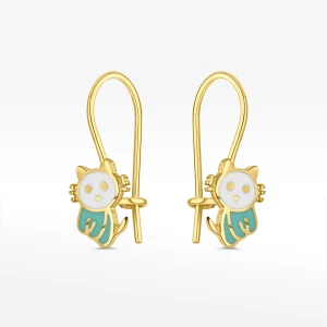 Kolczyki ze złota kotki Filipowicz