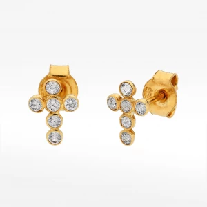 Kolczyki ze złota krzyż Filipowicz