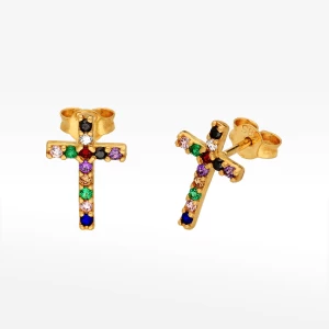 Kolczyki ze złota krzyżyki Filipowicz