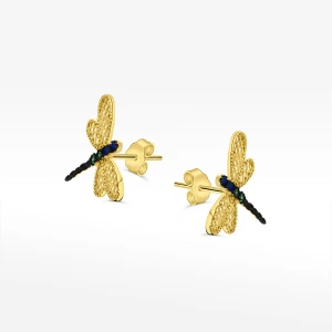 Kolczyki ze złota ważki Filipowicz