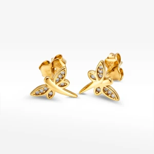 Kolczyki ze złota ważki Filipowicz