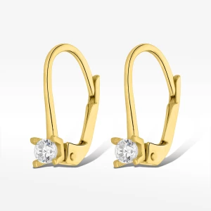 Kolczyki ze złota z białą cyrkonią Filipowicz