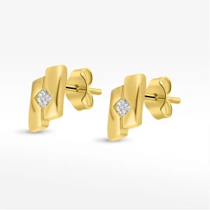 Kolczyki ze złota z białą cyrkonią Filipowicz