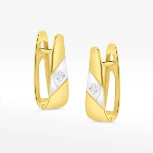 Kolczyki ze złota z białą cyrkonią Filipowicz