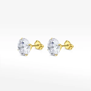 Kolczyki ze złota z białą cyrkonią Filipowicz