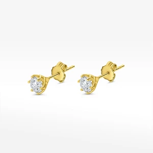 Kolczyki ze złota z białą cyrkonią Filipowicz