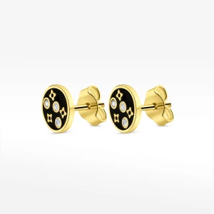 Kolczyki ze złota z białymi cyrkoniami Filipowicz