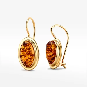 Kolczyki ze złota z bursztynem Filipowicz