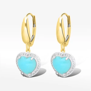 Kolczyki ze złota z kwarcem i białymi cyrkoniami Filipowicz