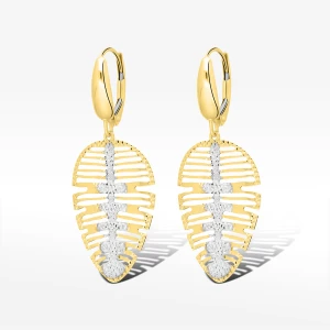 Kolczyki ze złota z listkami Filipowicz