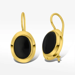 Kolczyki ze złota z onyksem Filipowicz