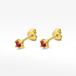 Kolczyki ze złota z różową cyrkonią Filipowicz