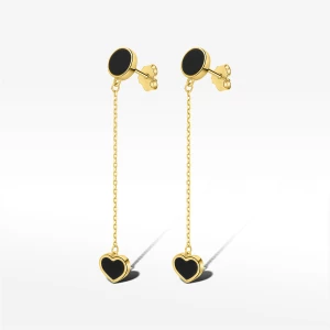 Kolczyki ze złota z sercem wiszące Filipowicz