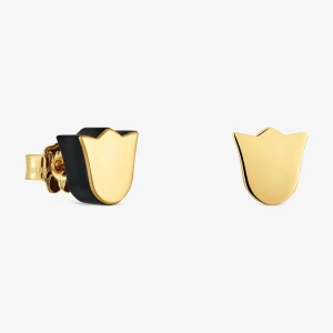 Kolczyki Ze Złota Z Tulipanem I Onyksem Tous 1950 - Tous Rozmiar