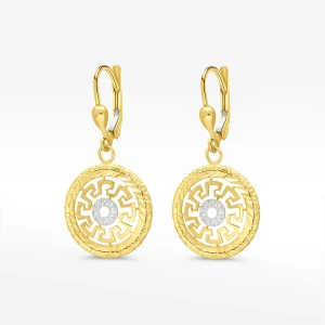 Kolczyki ze złota z wzorem greckim Filipowicz