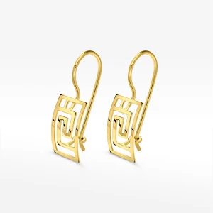 Kolczyki ze złota z wzorem greckim Filipowicz